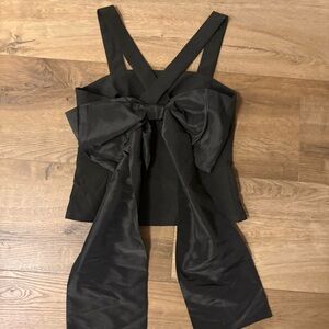 ASOS Black Bow Detail Jumpsuit